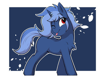 ambiguous_gender blue_body blue_fur blue_hair blue_tail chest_tuft explicit_s...