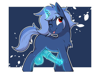 animal_genitalia animal_penis blue_body blue_fur blue_hair blue_tail chest_tu...