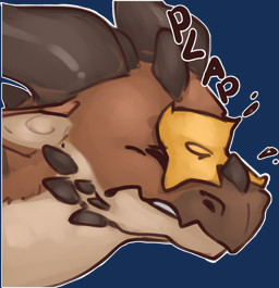 black_horn black_spikes brown_body brown_scales cheese dairy_products dipstic...