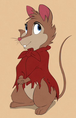 blue_eyes brown_body brown_fur cloak clothing female feral fur hand_on_hand s...
