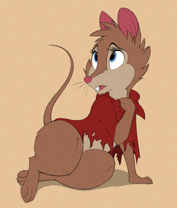 blue_eyes brown_body brown_fur cloak clothed clothing female feral fur lookin...
