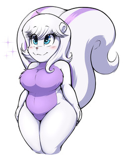 anthro big_tail blush breasts featureless_breasts featureless_crotch female n...