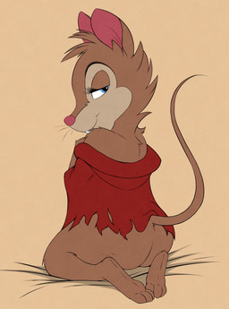 3_toes anthro bedroom_eyes blue_eyes brown_body brown_fur butt cape clothing ...