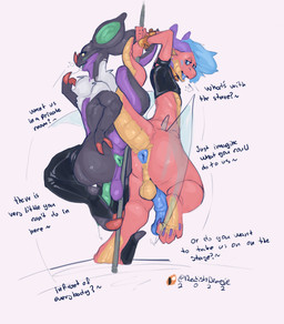 animal_genitalia animal_penis anthro anus backsack balls bedroom_eyes big_but...