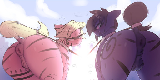 animal_genitalia animal_vulva anus backsack balls bodypaint butt dominant duo...