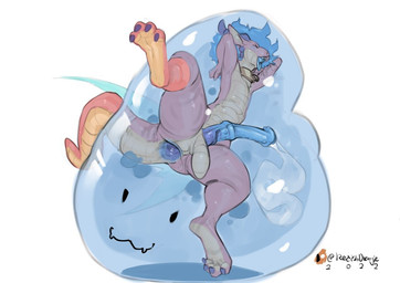 3_toes ambiguous_gender anal anal_orgasm animal_genitalia animal_penis anthro...