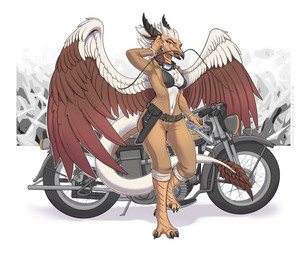 3_toes anthro barbel_(anatomy) beak blush bra breasts brown_body brown_feathe...