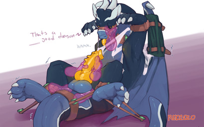 ambiguous_gender ball_fondling balls balls_on_tail barbel_(anatomy) bdsm belt...