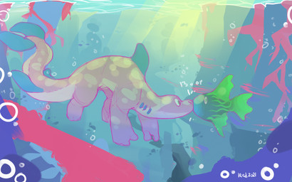 ambiguous_gender anthro blue_fin blue_gills boop bubble duo fin gills green_b...