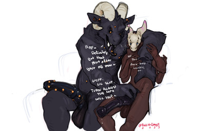 animal_genitalia animal_penis anthro anthro_on_anthro black_body black_fur bl...