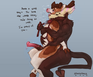 3_fingers 4_arms 4_eyes anal anal_penetration animal_genitalia animal_penis a...