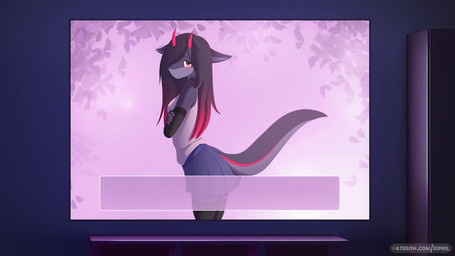anthro bottomwear breasts clothed clothing electronics female first_person_vi...