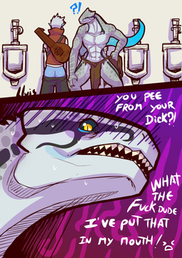 abs anthro athletic athletic_anthro athletic_male bathroom black_sclera botto...