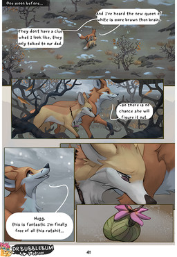 black_nose dialogue feral fur jewelry leaf looking_down looking_up male neckl...