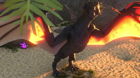animal_genitalia anus aroused aroused_face aroused_smile beach becoming_erect...