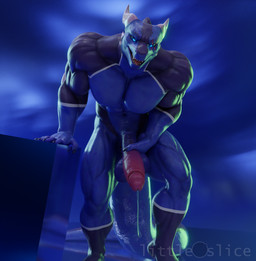 anthro balls blue_eyes bodily_fluids dripping feet genital_fluids genitals ho...