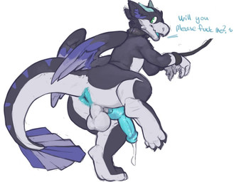 anthro anus backsack balls begging_for_sex big_butt black_body black_feathers...