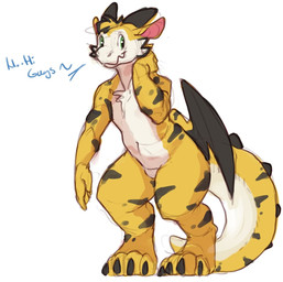 anthro black_body black_claws black_fur black_horn black_membrane black_spike...