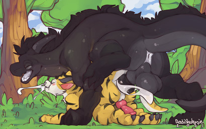 anal anal_penetration anthro anthro_on_feral anthro_penetrated anus backsack ...