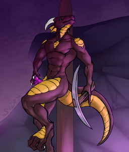 animal_genitalia anthro balls erection genitals gesture male masturbation min...