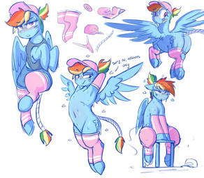 bandage blue_body blush bodily_fluids bottomwear chair clothed clothed_feral ...