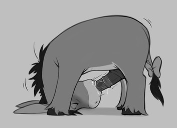animal_genitalia animal_penis autofellatio big_penis black_penis blush bodily...
