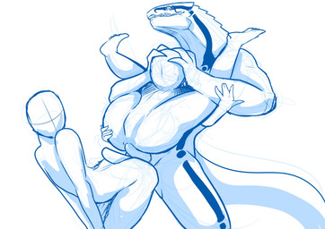 2_penises 5_fingers ambiguous_gender anal anal_penetration animal_genitalia a...
