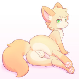 4_toes animal_genitalia animal_penis anus big_butt bodily_fluids butt canine_...