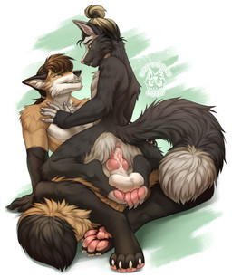 4_toes anal anal_penetration animal_genitalia animal_penis anthro balls balls...