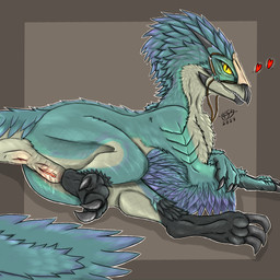 anus biped bodily_fluids bridle butt claws dripping feathered_wings feathers ...