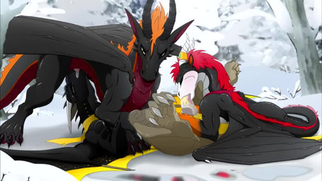 4_fingers 5_fingers 69_position animal_genitalia audible_ejaculation belly bl...