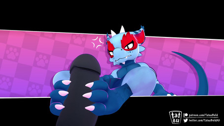 abstract_background angry angry_sex annoyed anthro blue_body circumcised claw...