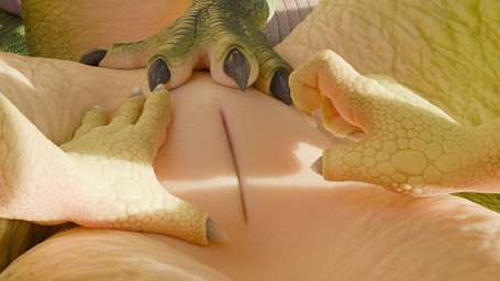 4_fingers ambiguous_gender animal_genitalia anthro anthro_on_feral bestiality...