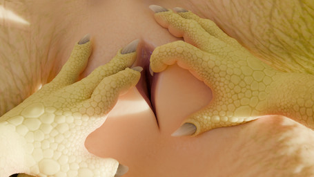 4_fingers ambiguous_gender animal_genitalia anthro anthro_on_feral bestiality...