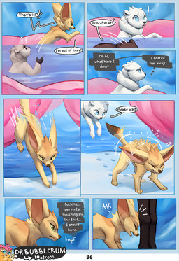 dialogue feral hitting_head jumping profanity shaking snow swimming text wate...