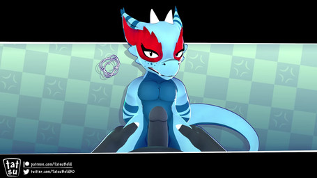 abstract_background angry angry_sex annoyed anthro bared_teeth black_body blu...