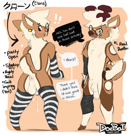 anthro anus blush bodily_fluids clone clothing genital_fluids legwear male pr...