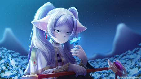 alternate_species anthro clothed clothing ear_piercing female flower flower_f...