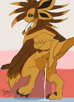 anthro anus bodily_fluids butt butt_slap cum cum_drip cum_from_vagina cum_in_...