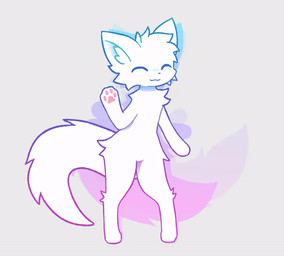 ambiguous_gender anthro dancing eyes_closed fur inner_ear_fluff pawpads solo ...