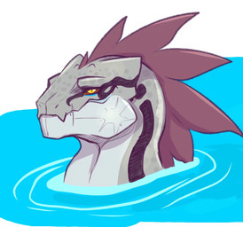 ambiguous_gender anthro biped black_body eyebrow_ridge eyebrow_wiggle eyebrow...