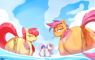 animal_genitalia animal_vulva anus big_butt blush butt butt_focus butt_size_d...