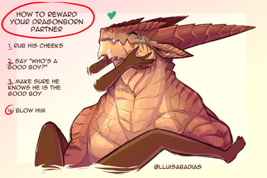 anthro clothed clothing eyes_closed floating_hands good_boy heart_symbol horn...
