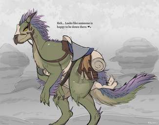 armor beak belly_riding bestiality bodily_fluids bound bridle cervical_contac...