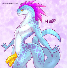2_penises animal_genitalia animal_penis anthro blue_body blue_scales erection...