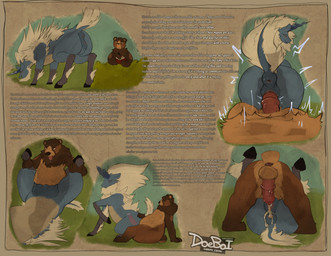1_horn all_fours animal_genitalia animal_penis animal_vulva anthro anthro_on_...