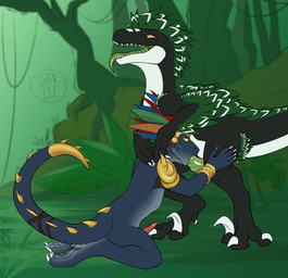 accessory ahegao animal_genitalia anthro anthro_on_feral anthro_penetrated ar...
