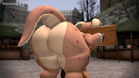 anthro apple ass_clapping balls barely_visible_balls barely_visible_genitalia...