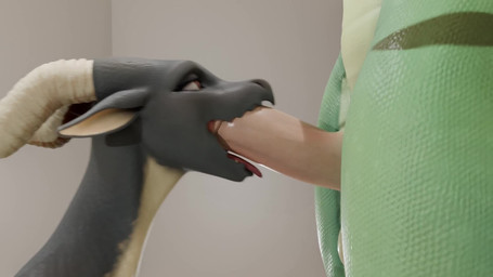 anthro audible_ejaculation audible_swallowing balls big_penis black_body bodi...