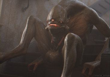 3_arms 4_eyes animal_genitalia animal_penis athletic athletic_humanoid athlet...
